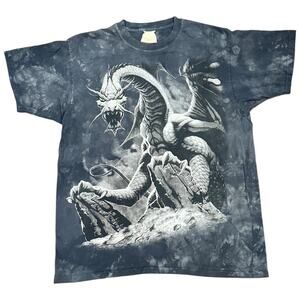 Vintage Tie dye The Mountain Dragon Grunge T-shirt Size Large